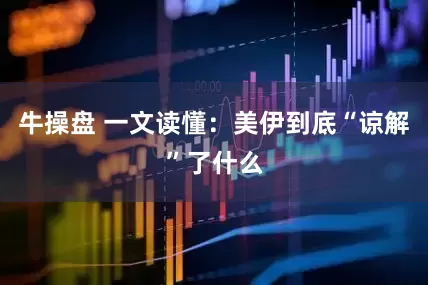 牛操盘 一文读懂:美伊到底“谅解”了什么